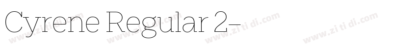 Cyrene Regular 2字体转换